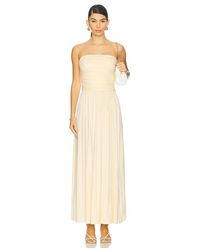 Runaway the Label - Malone Ruched Strapless Maxi Dress - Lyst
