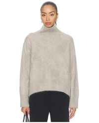 Soft Goat - Brushed Boyfriend Turtleneck en Light Grey - Lyst