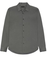 Theory - Camisa De Manga Larga Sylvain En Color Gris Talla (También En M, S, Xl/1X, Xxl/2X) - Lyst