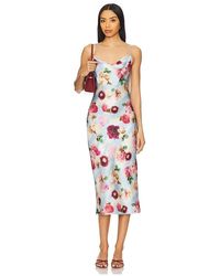 Fleur du Mal - Cowl Neck Midi Slip Dress - Lyst