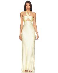 chinese dress ladies DAWN RUCHED HALTER MAXI DRESS – OFUURE main image 0