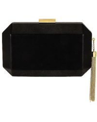 OLGA BERG - Lia Facetted Clutch With Tassel - Lyst