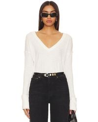 Free People - X We The Free Sail Away Solid Tee In Ivory - Lyst