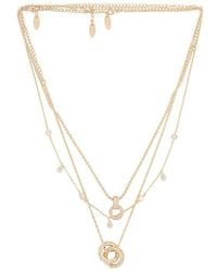 Ettika - Collar Superpuesto En Color Oro Metálico Talla En - Lyst
