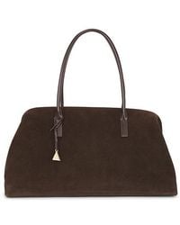 VERAFIED - Espresso Suede Club Bag - Lyst