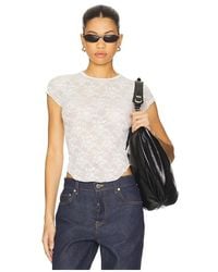 Free People - Ready To Go Lace Tee - Lyst