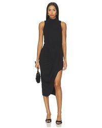 Bobi - Mock Neck Pleated Dress - Lyst