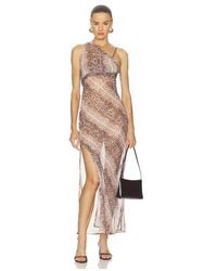 One Teaspoon - Negroni Sheer Chiffon One Shoulder Maxi Dress - Lyst