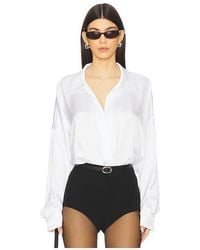 Norma Kamali - Body Tipo Camiseta Boyfriend Nk Oversized En Color Blanco Talla En - Lyst
