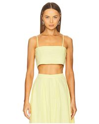 Azeeza - Top Corto Walton En Color Amarillo Talla En - Lyst
