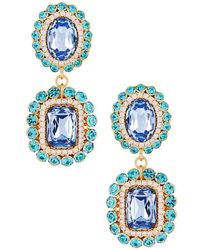 Anton Heunis - Omega Clasp Double Oval Cluster Drop Earrings - Lyst