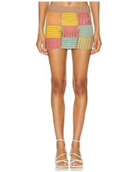 She Made Me - Edith Patchwork Skirt - Lyst