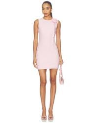 ROTATE BIRGER CHRISTENSEN - Crepe Mini Flower Dress - Lyst
