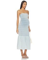 BUMPSUIT - Denim Smocked Dress - Lyst