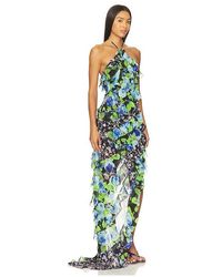 chinese dress ladies Jade Ginkgo Scarlet Maxi Dress