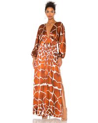 retroféte Lila Kleid - Braun