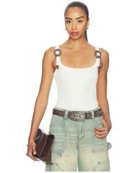 Markgong - Tank Top With Metal Buckle Straps - Lyst