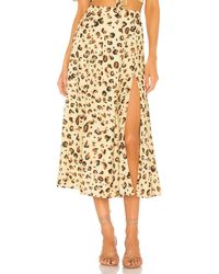 RESA Юбка Миди Skatie В Цвете Звериная Окраска - Cream. Размер L (также В M,s,xs). - Естественный