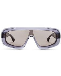 Bottega Veneta - Curvy Mask Sunglasses - Lyst
