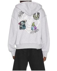 TRUE RELIGION - Buddha Face Big T Boxy Zip Up Hoodie - Lyst