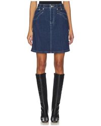 Free People - X We The Free Suzy Denim Midi Skirt - Lyst