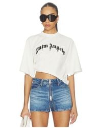 Palm Angels - Curved Logo Boxy Tee - Lyst