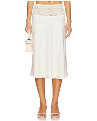 Frankie's Bikinis - Harper Satin Midi Skirt - Lyst