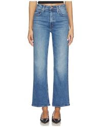 Mother - Lil Petite High Waisted Bookie Sneak Jeans - Lyst