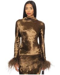 LAPOINTE - Velvet Dolman Top en Brown - Lyst