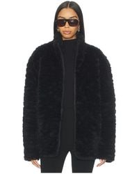 Skims - Faux Fur Zip Up Mock Neck Jacket - Lyst