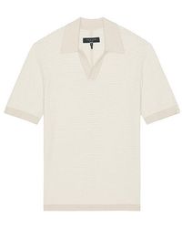 Rag & Bone - Harvey Chevron Johnny Polo En Color Crema Talla (También En M, S, Xl/1X) - Lyst