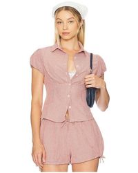 GUIZIO - Liana Gingham Top En Color Rojo Talla (También En M, S, Xs, Xxs) - Lyst