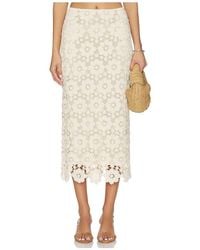 Bardot - Veneta Crochet Midi Skirt - Lyst