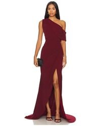 Elliatt - Ruched Side Crepe Gown - Lyst