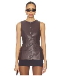 Lovers + Friends - Jordan Faux Leather Top - Lyst