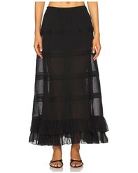 Mirror Palais - Falda Maxi En Color Negro Talla (También En M, S, Xs, Xxs) - Lyst