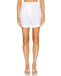 DONNI. - Linen Pleated Short - Lyst