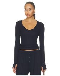 Michael Lauren - Otis Long Sleeve Fitted V-Neck - Lyst
