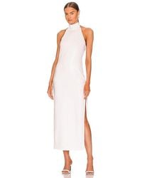 Norma Kamali - Halter Turtle Side Slit Gown - Lyst