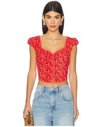 Free People - Faye Printed Top - Lyst