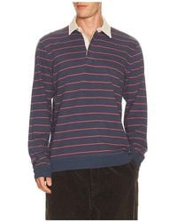 Marine Layer - Sueded Rugby Polo - Lyst