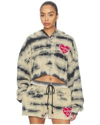 Boys Lie - Cow Brushed Fleece Alex Zip-Up Hoodie - Lyst
