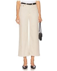 RE/DONE - High Rise Wide Leg Crop Jeans - Lyst
