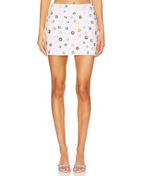MAJORELLE - Leva Embellished Mini Skirt - Lyst