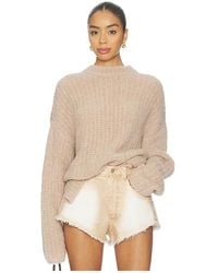 LAPOINTE - PULL OVERSIZED CREW NECK en Beige - Lyst