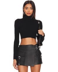 Nbd - Cara Cropped Knit Mock Neck - Lyst