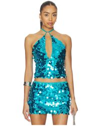 superdown - Celia Halter Top En Color Azul Cerceta Talla (También En Xxs, Xs, S, M, Xl) - Lyst