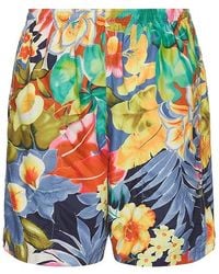 Beams Plus - Gym Shorts Tropical Pattern Print - Lyst