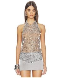 LAPOINTE - Sequin Halter Neck Top - Lyst