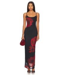 superdown - Printed Jersey Maxi Dress - Lyst